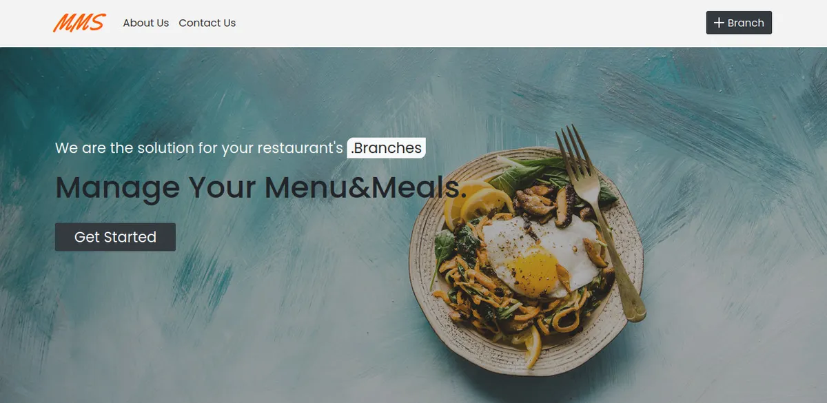 Screenshot of Meal Management System